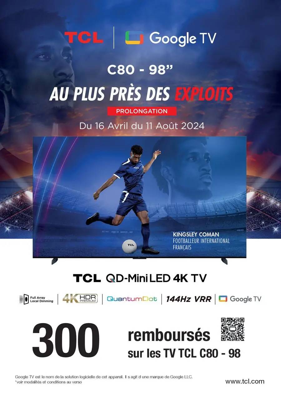 300€ REMBOURSÉS AVEC TCL