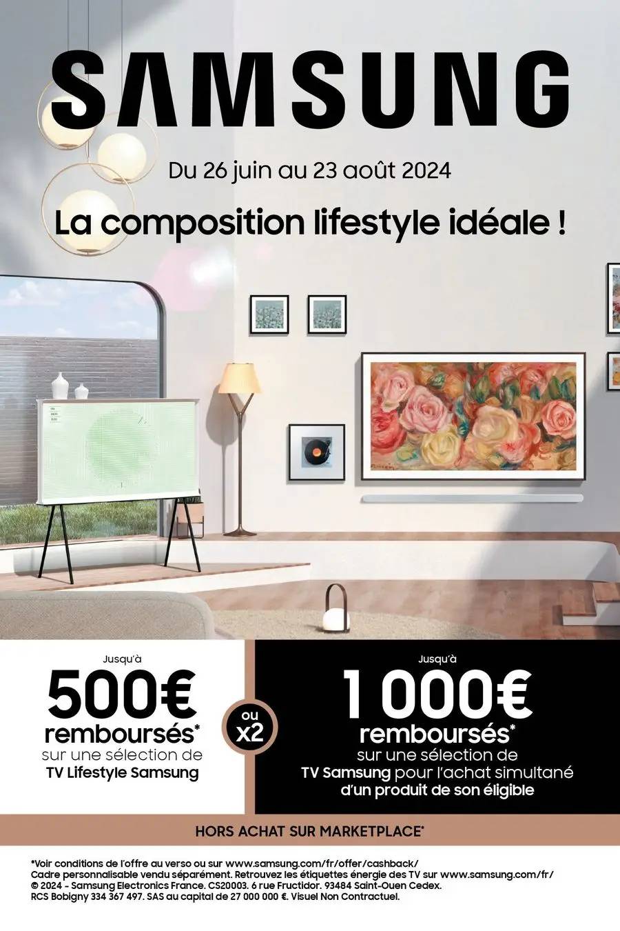 JUSQU'À 500€ REMBOURSÉS AVEC SAMSUNG