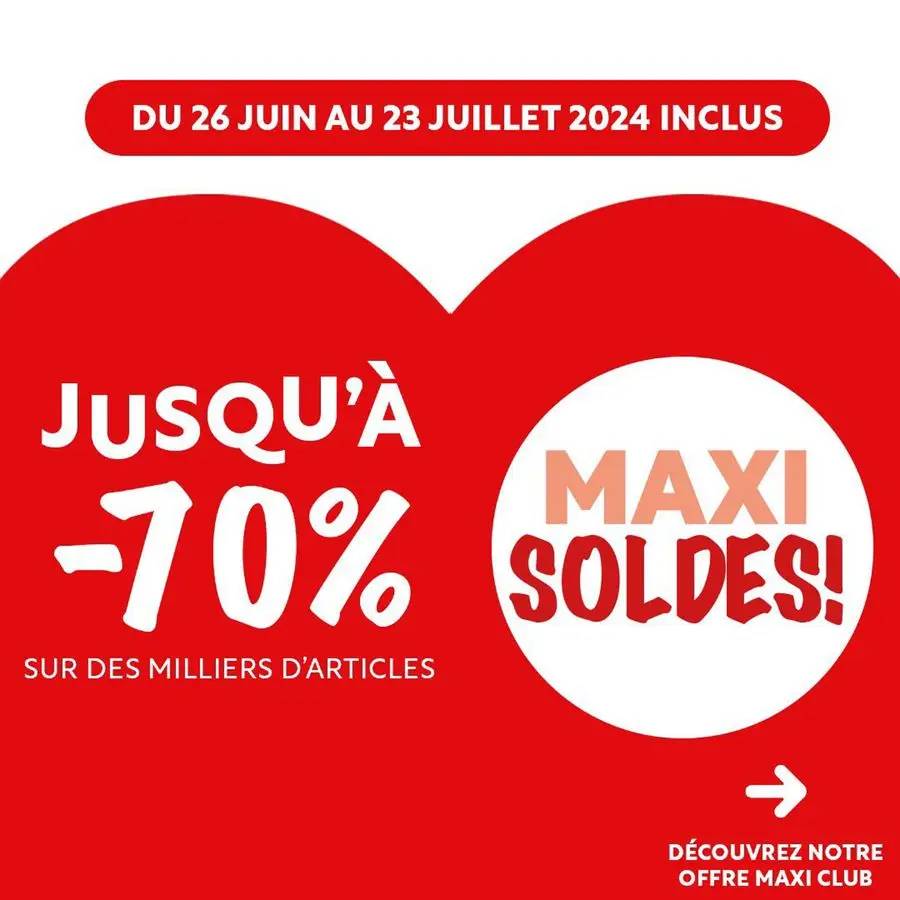 C’est les SOLDES dans tous nos magasins #maxibazar & en ligne ! 