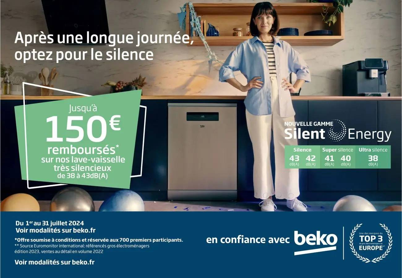  OFFRE BEKO : JUSQU'À 100€ REMBOURSÉS !