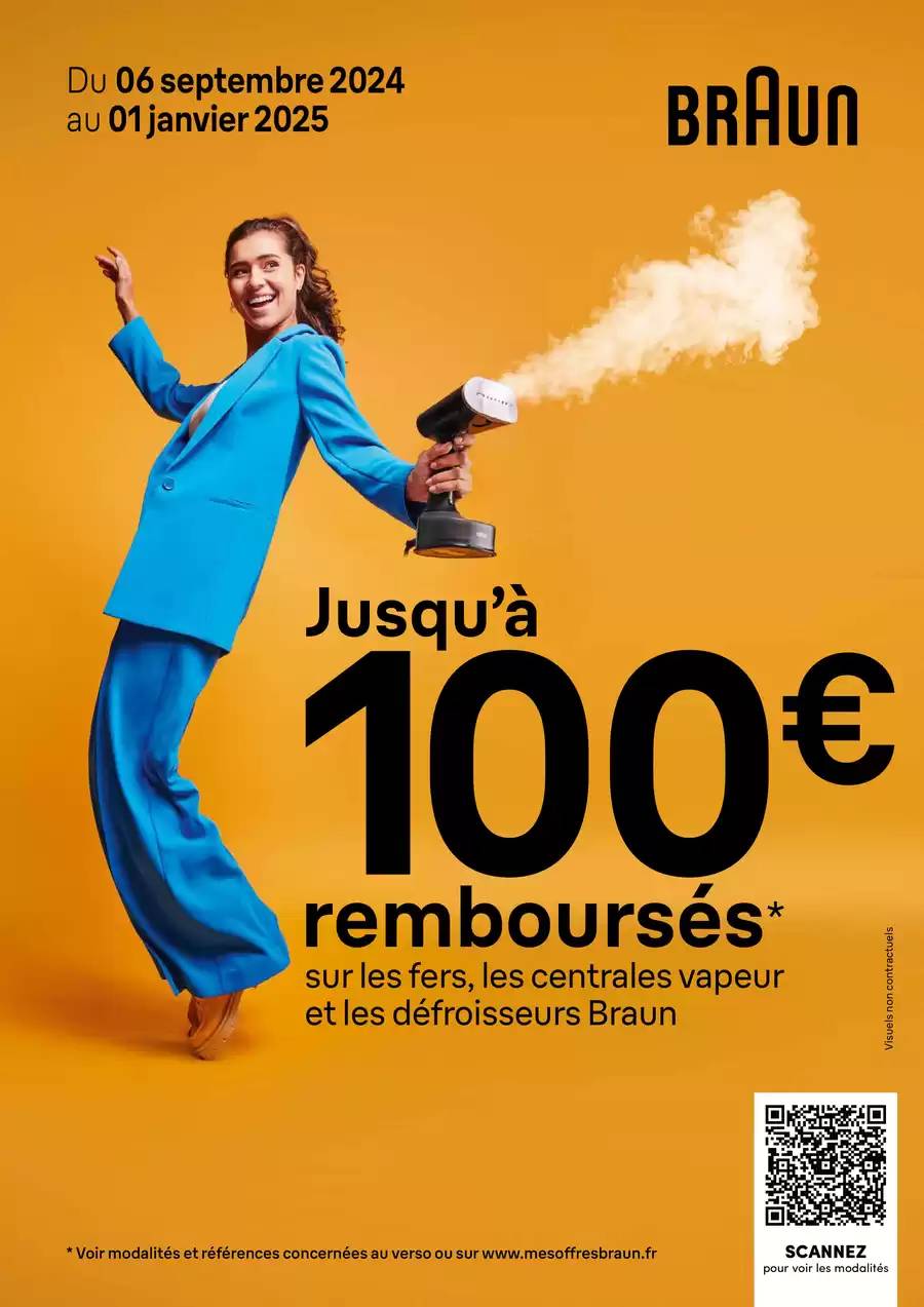 Braun: jusqu'à 100€ remboursés !