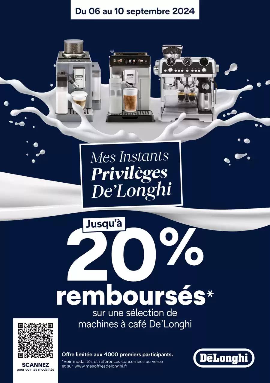 De’Longhi Jusqu'à 20% remboursés