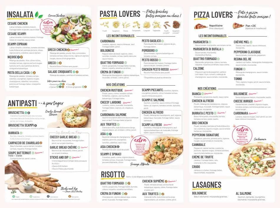 Menu Vapiano 