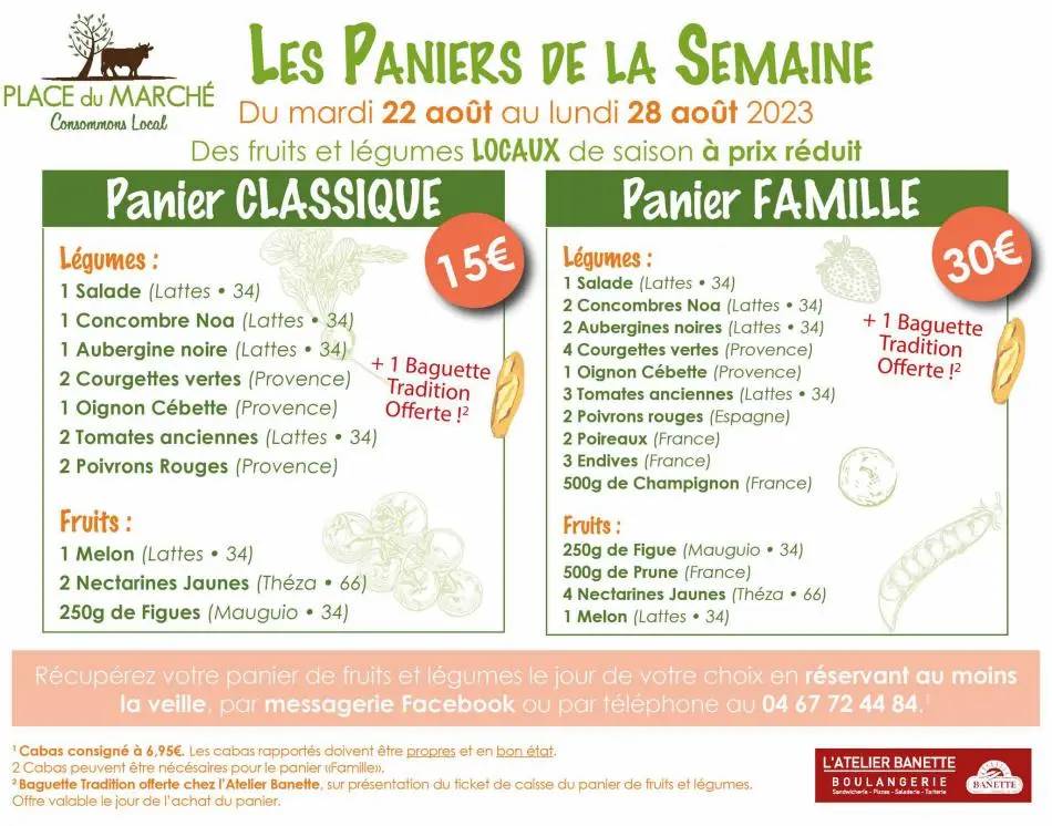 Les Paniers de la Semaine!