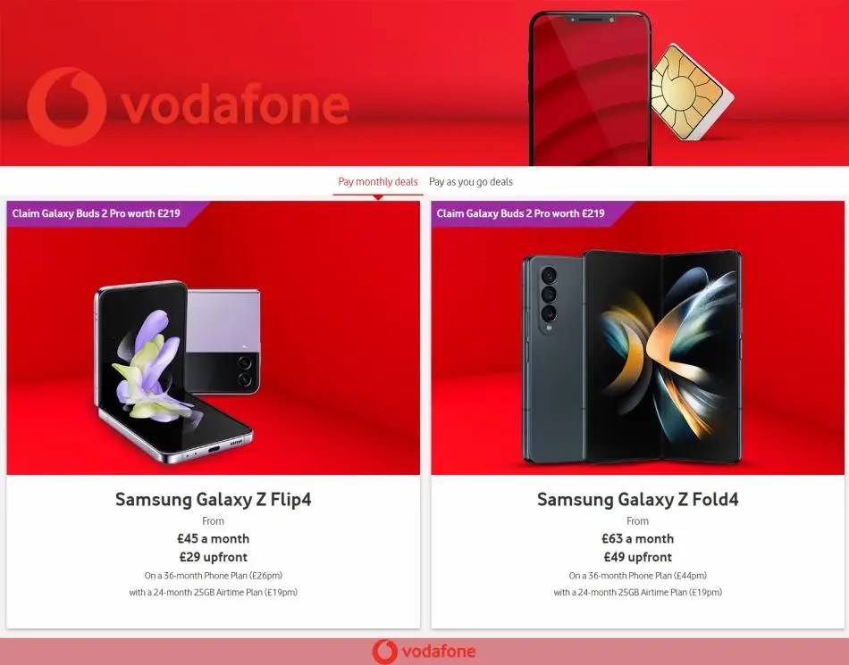 Vodafone deals and offers