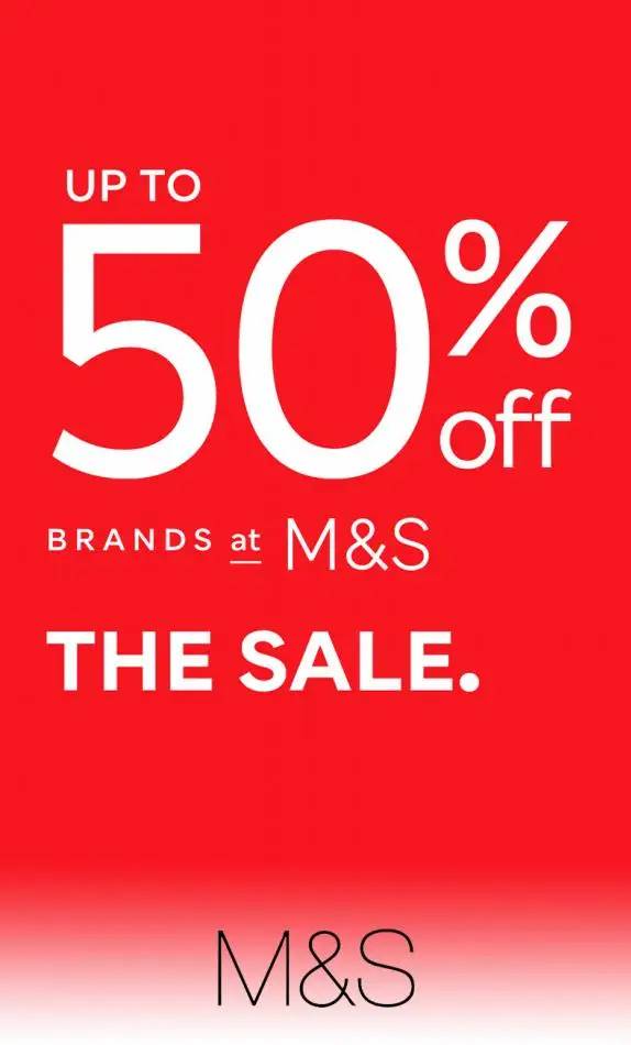 Ip to 50% off Brands at M&S