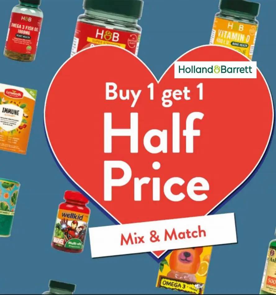 Buy 1 get 1 half price