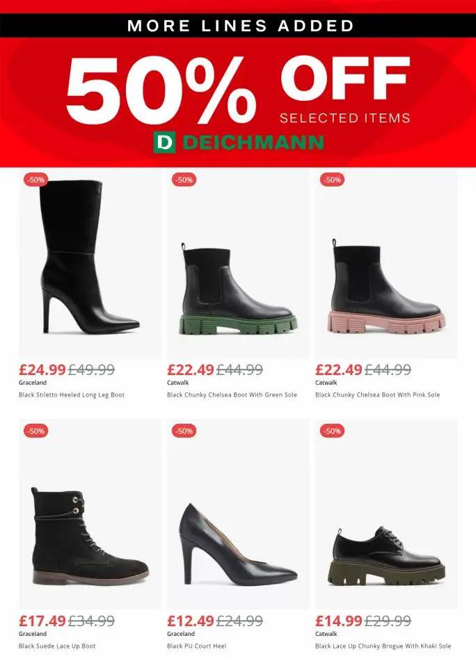 50% off selected items