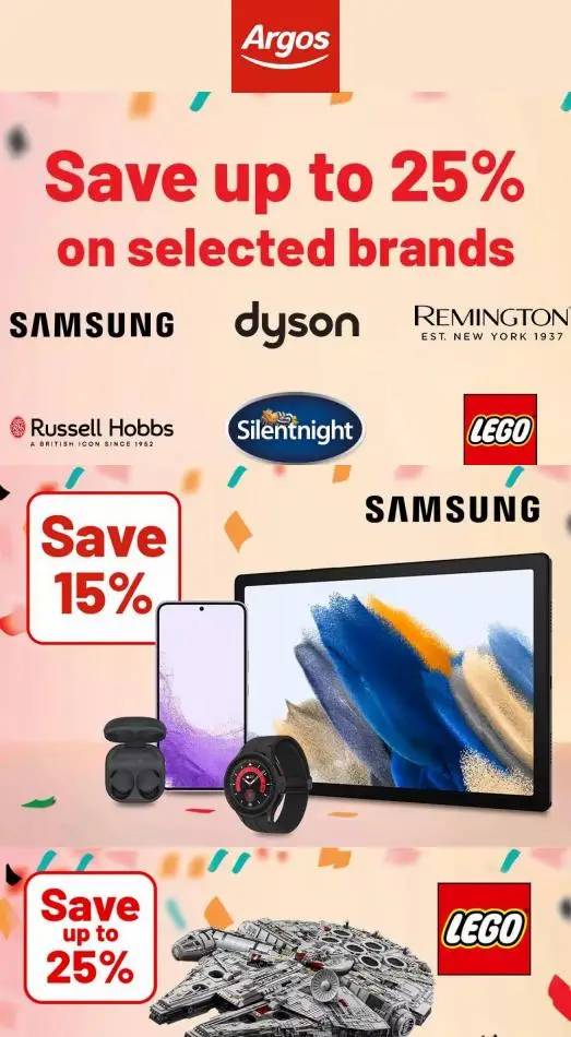 Argos Save up to 25% Off