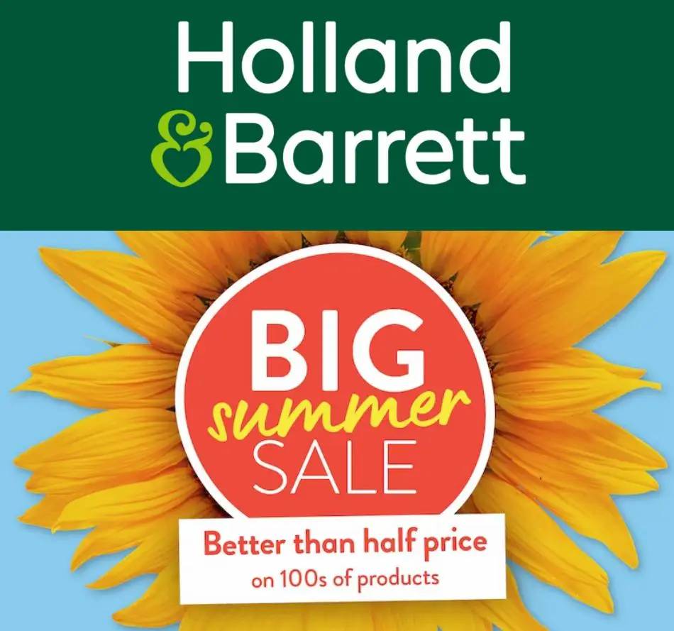 Holland & Barrett Big Summer Sale 