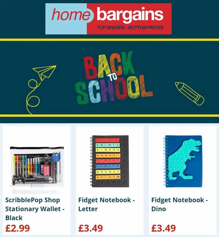 Home Bargains Back to School