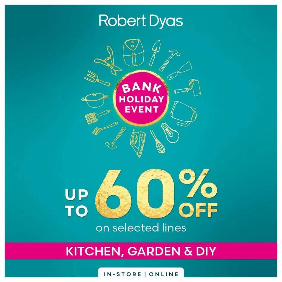 Bank Holiday up to 60% off