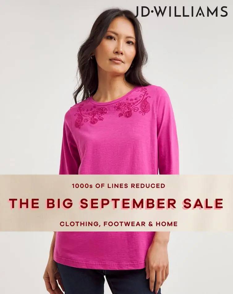 JD Williams The Big September Sale