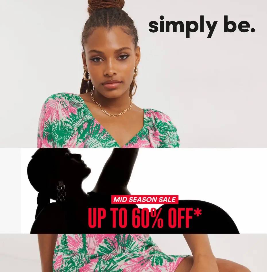 Simply Be Mid Season sale up to 60% Off