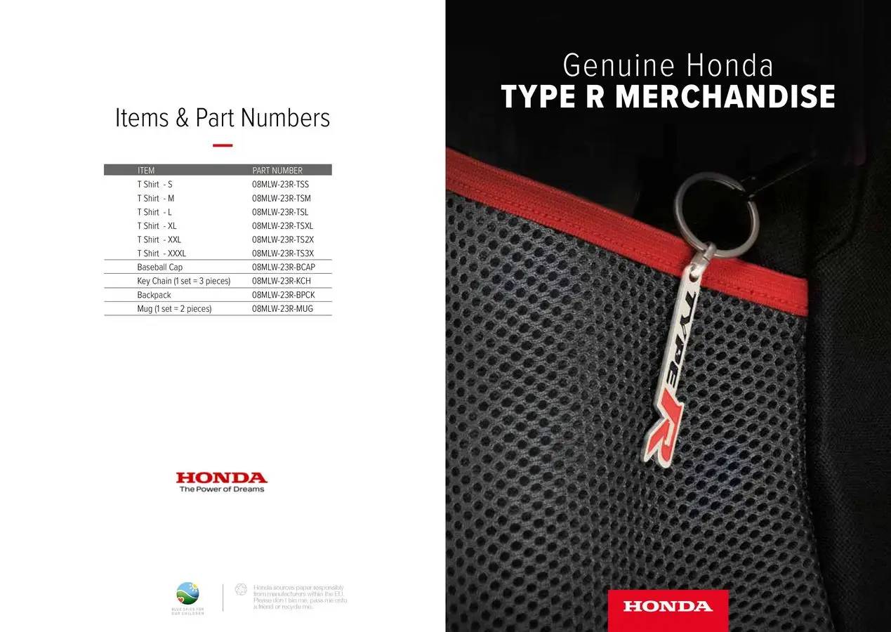 Honda Type-R Merchandise