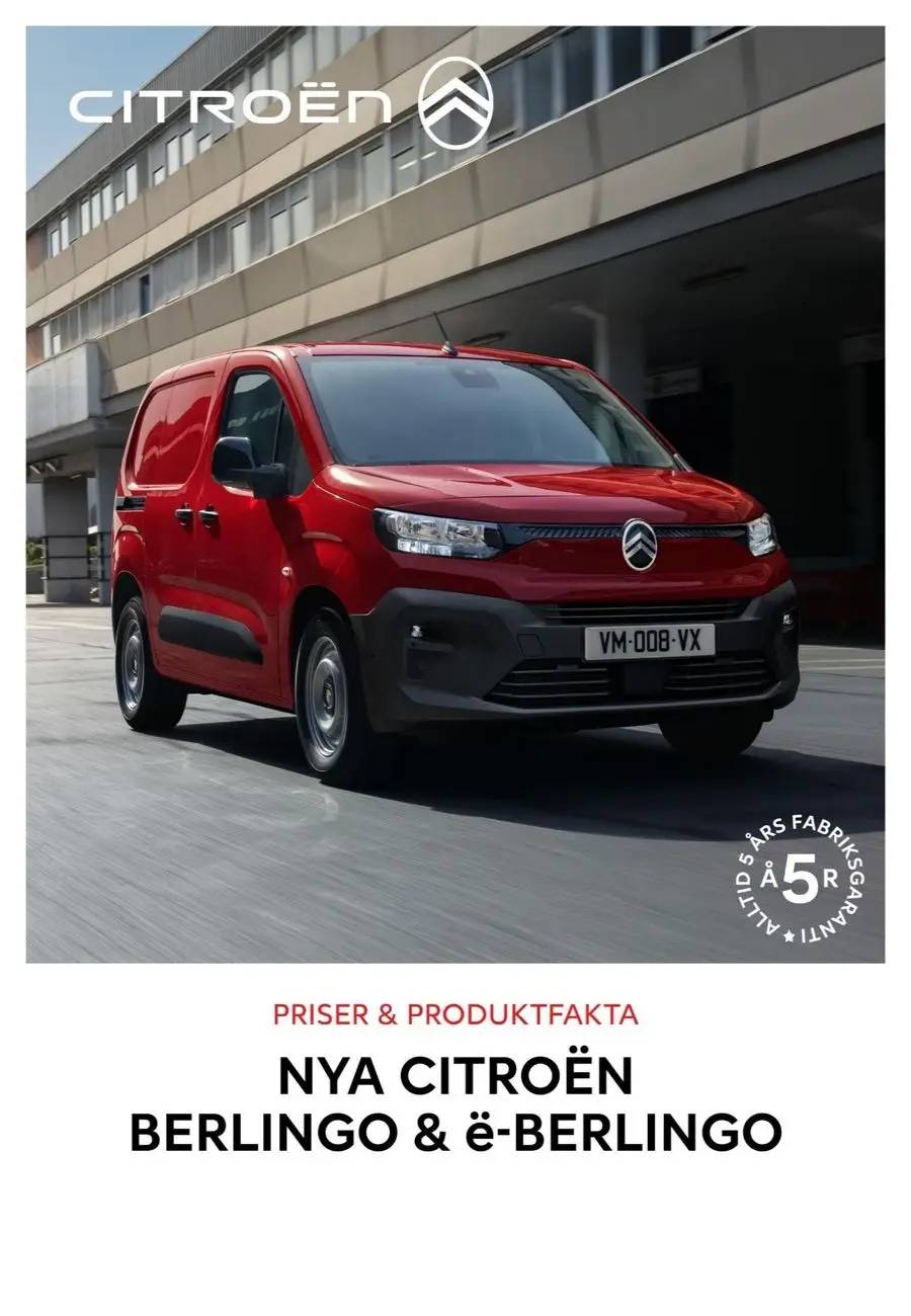 Citroën NYA BERLINGO &amp; ë-BERLINGO TRANSPORTBIL