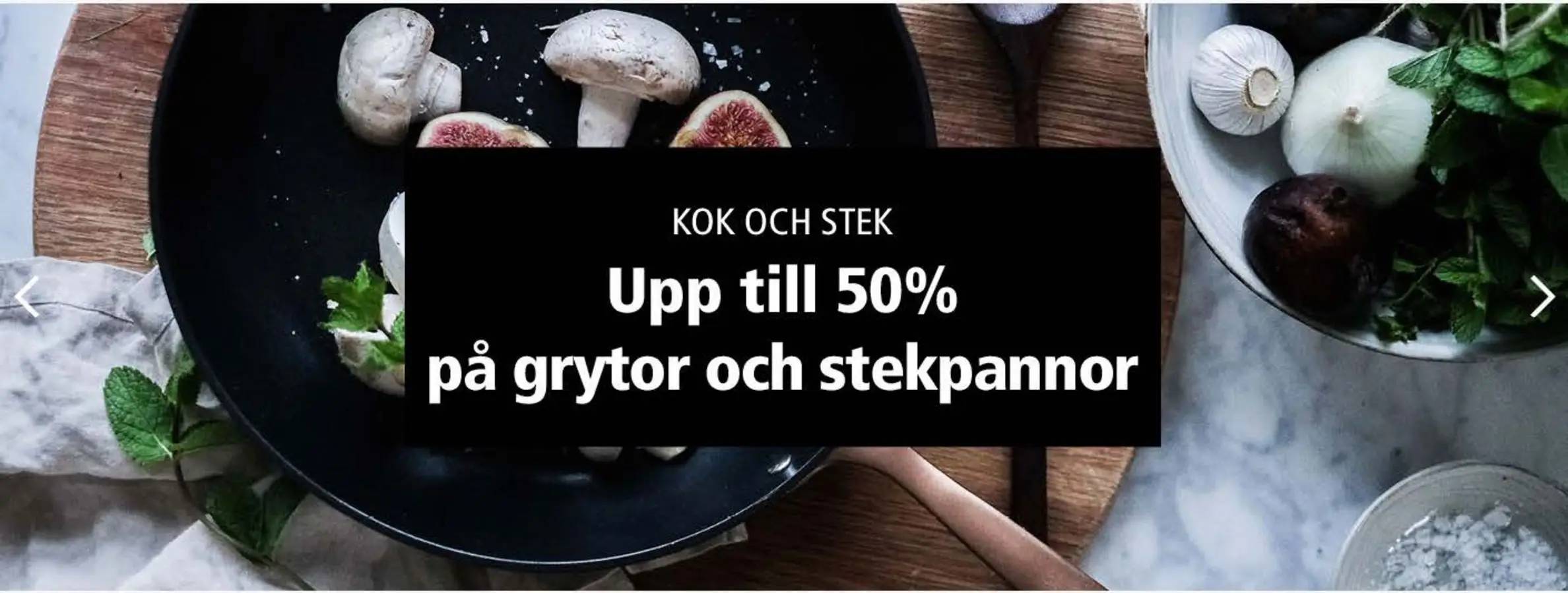 Upp till 50% på köksredskap 