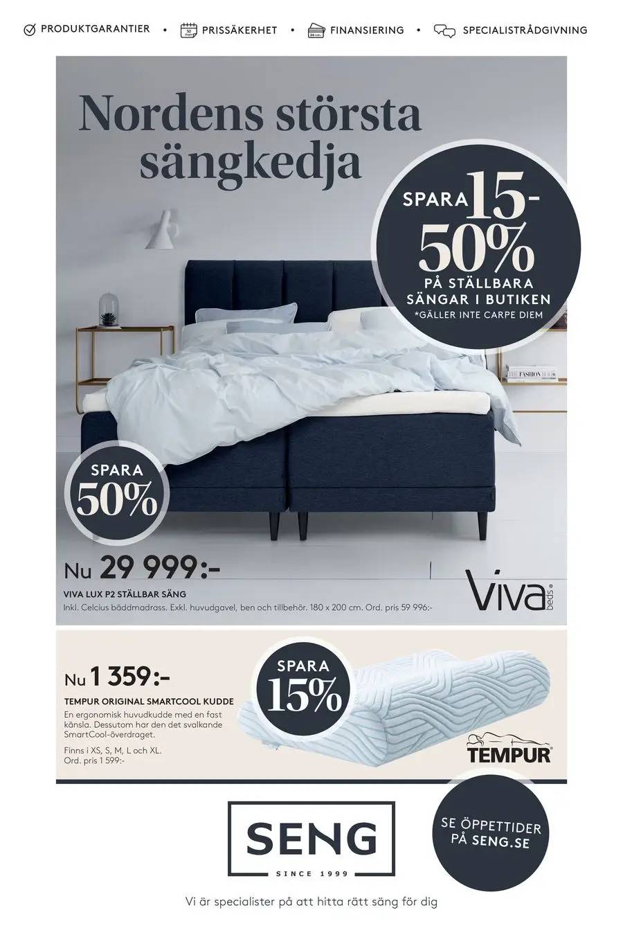 Seng spara 15% - 50 % off!