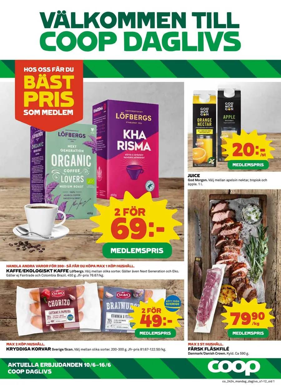 Coop Daglivs reklamblad