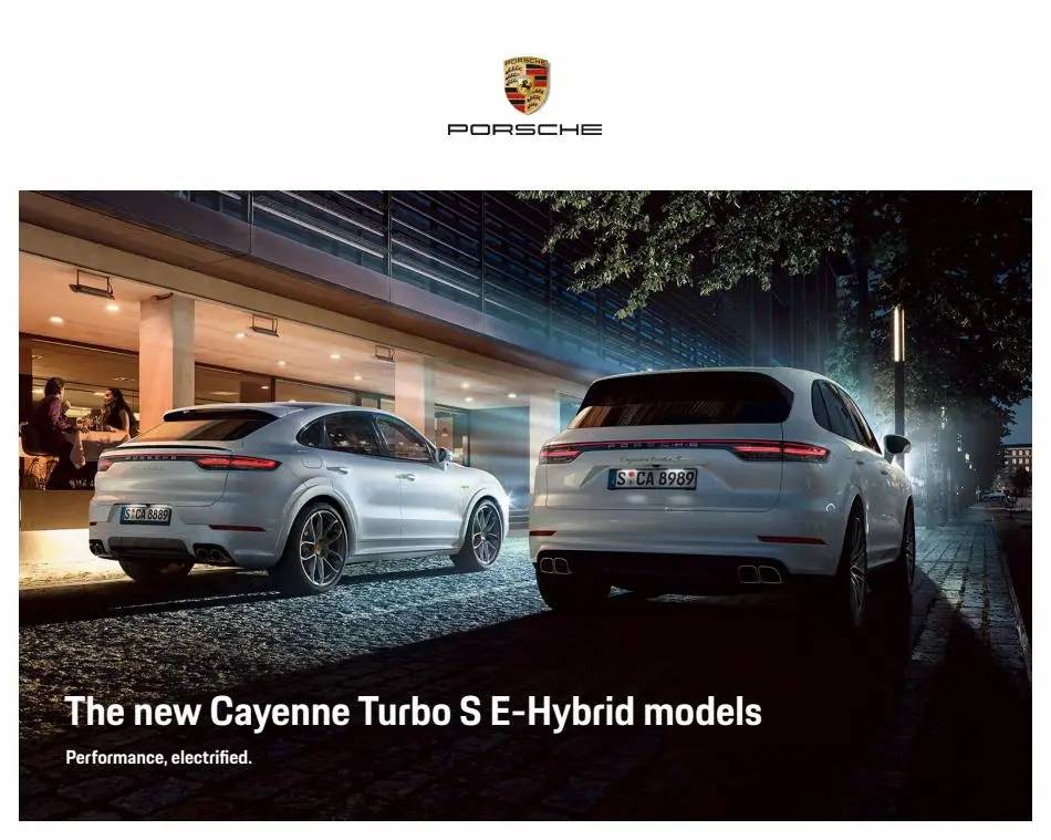 The new Cayenne Turbo S E-Hybrid models