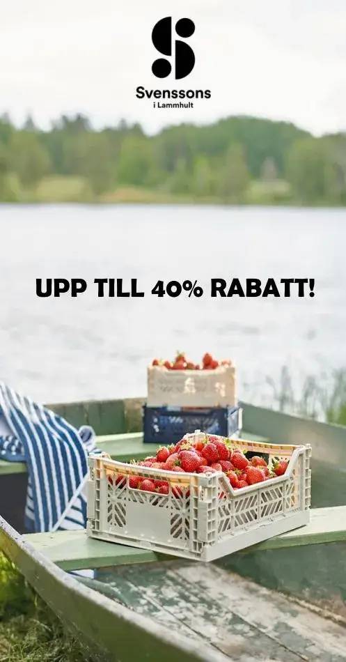 UPP TILL 40% RABATT!