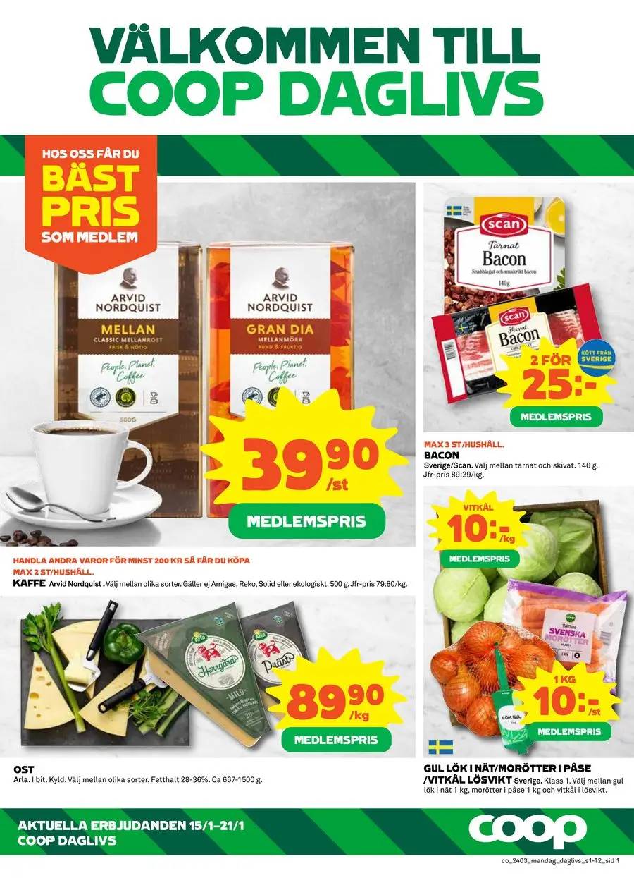 Coop Daglivs reklamblad