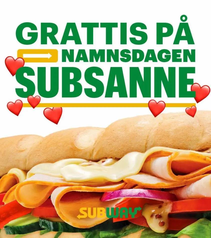 Subway Erbjudande Meny