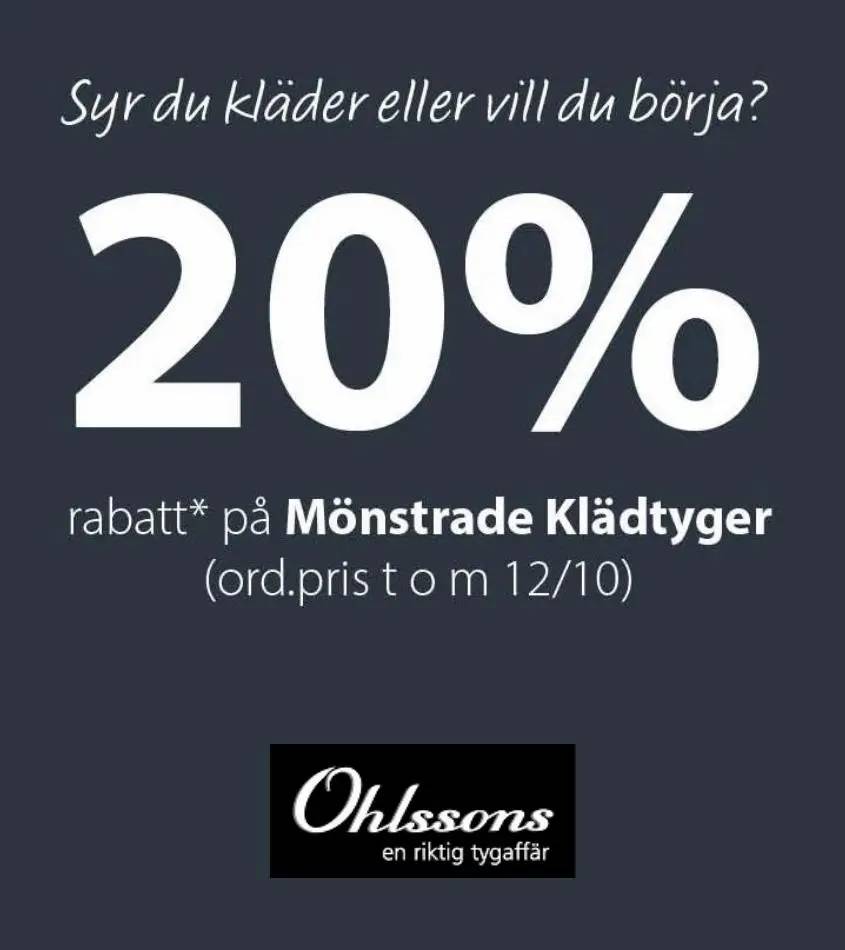 Mönstrade Klädtyger 20%