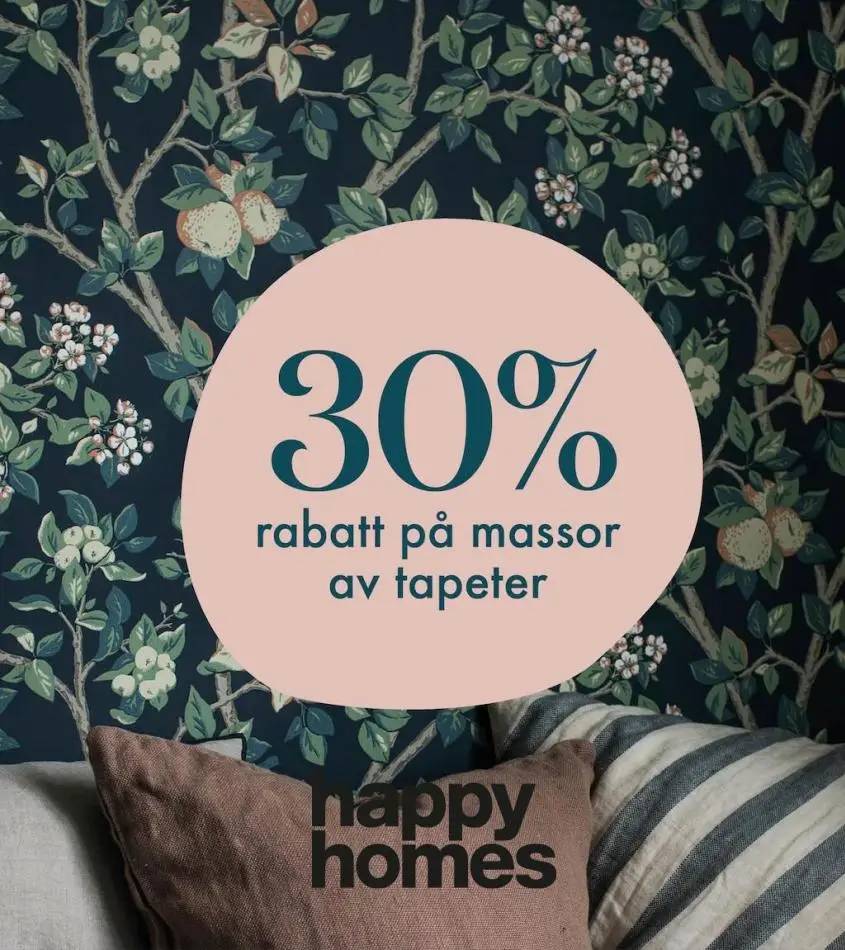 30% på tapeter!