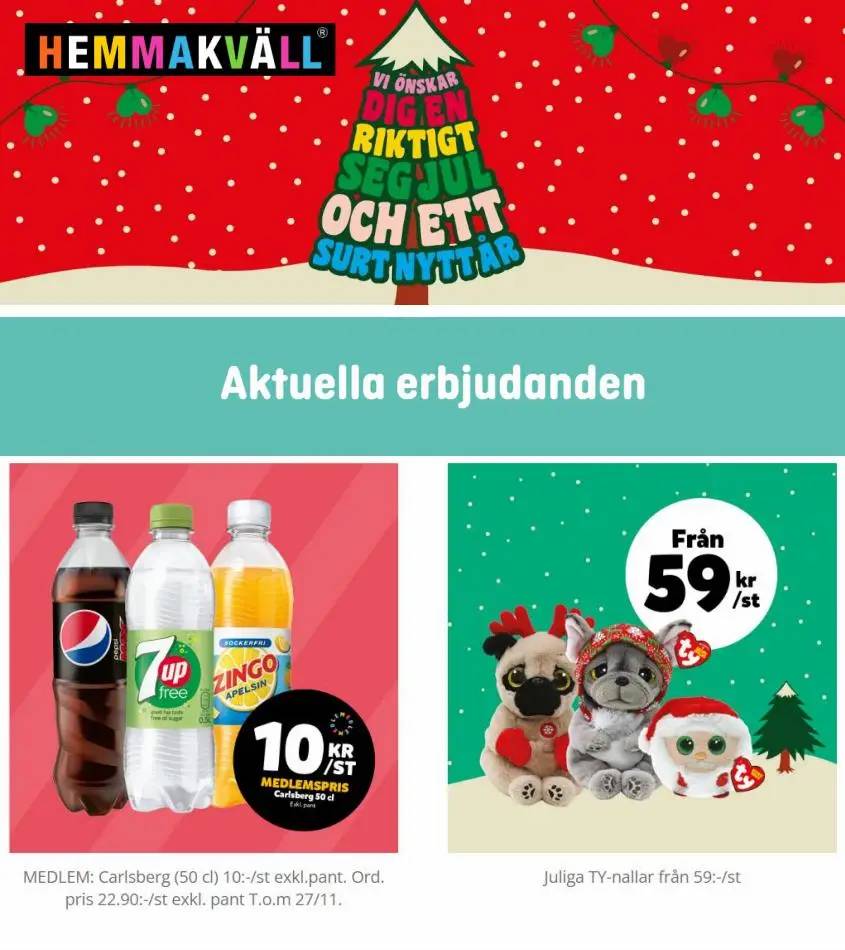 Hemmakväll Erbjudande Godis Jul