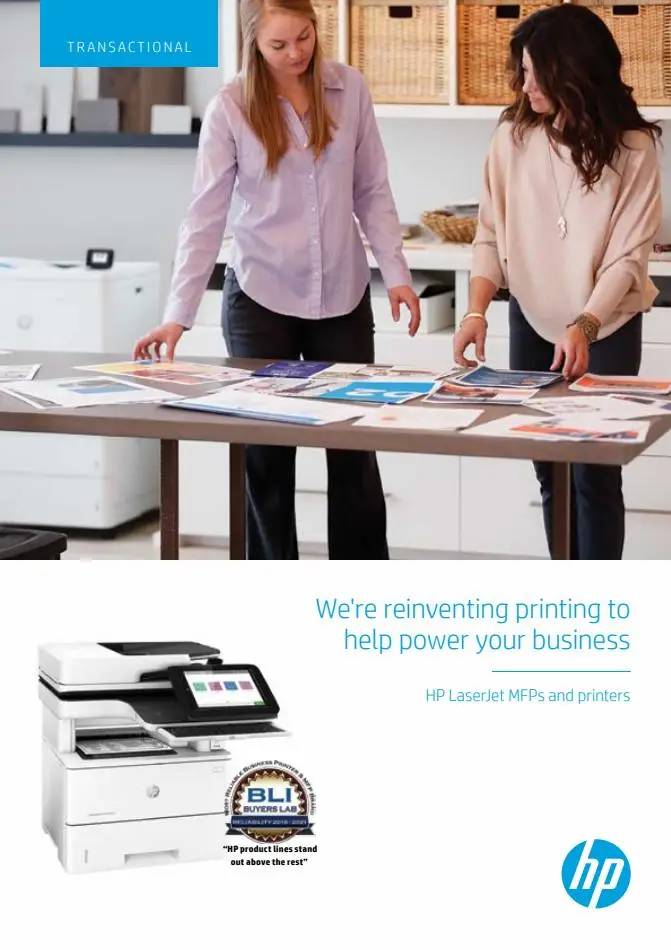 HP LaserJet MFPs and printers