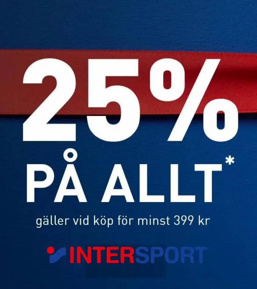 25% rabatt på allt