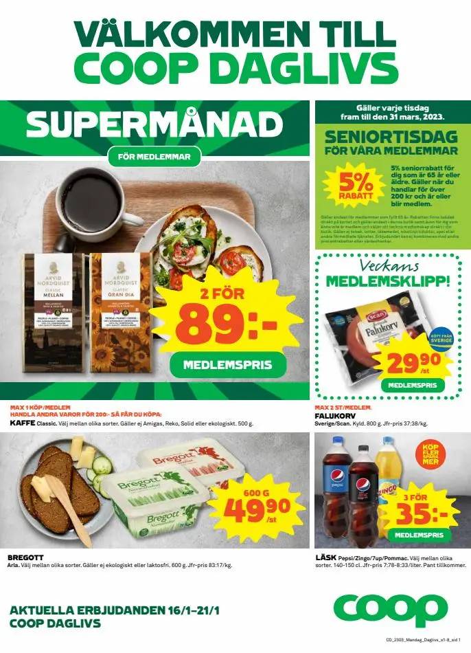 Coop Daglivs reklamblad