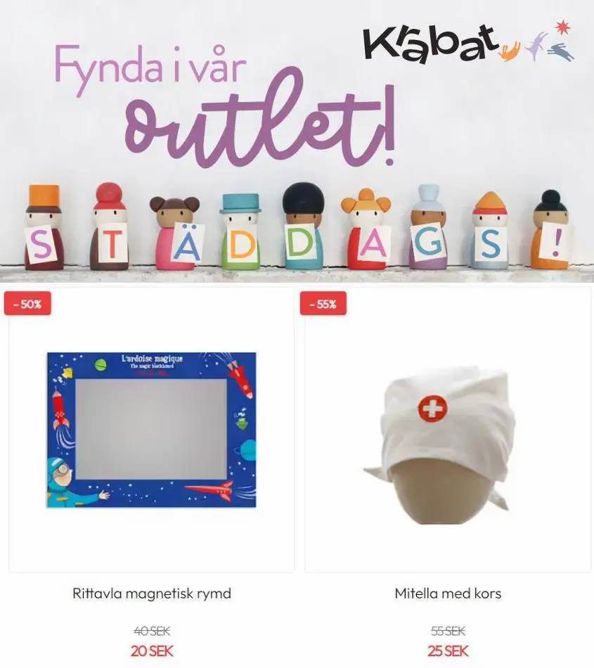 Fynda stort i Krabats Outlet!