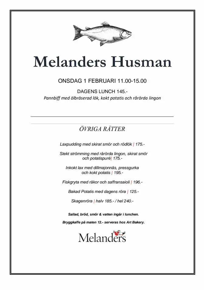 Melanders Husman Meny