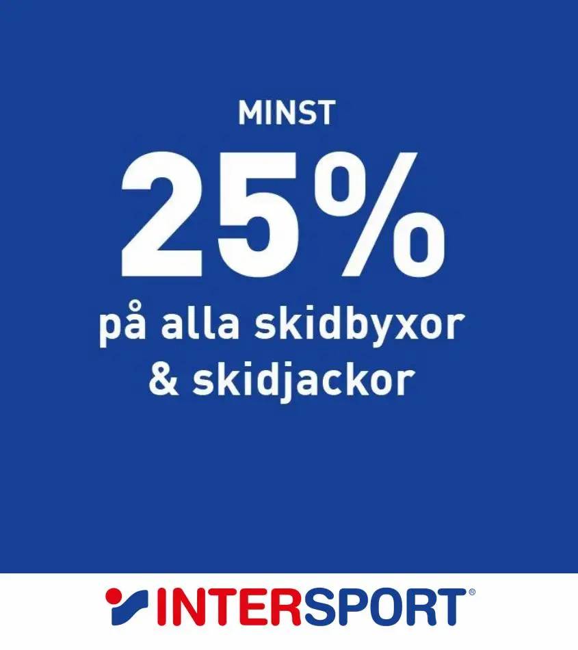 Sportlovsdagar minst 25% rabatt