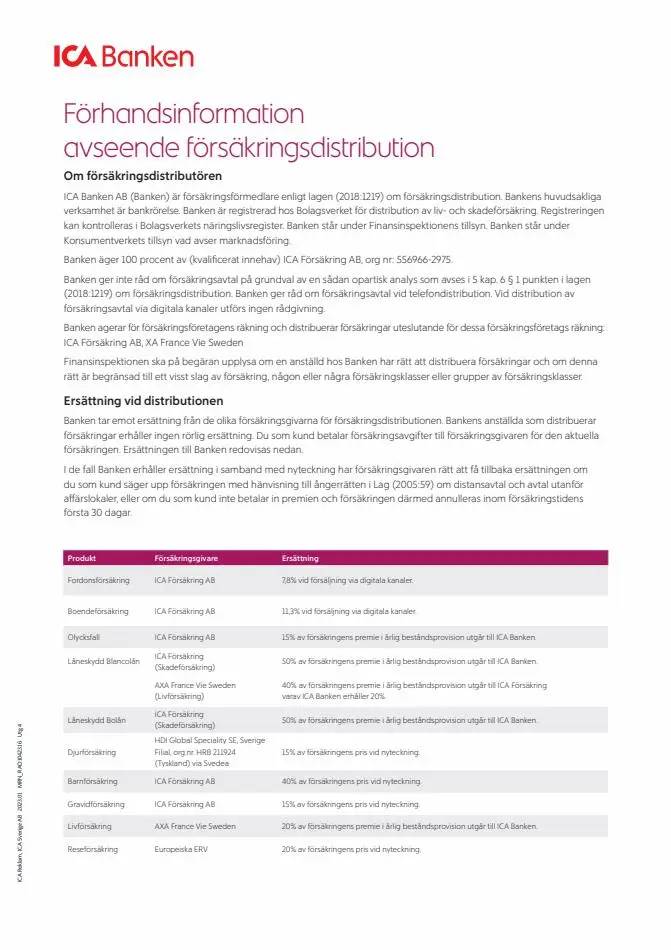 Förhandsinformation försäkringsdistribution