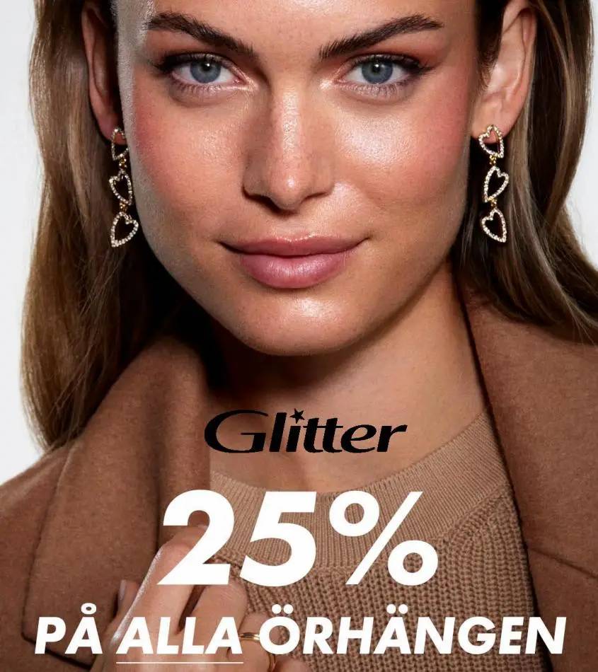 Glitter 25% på ALLA örhängen