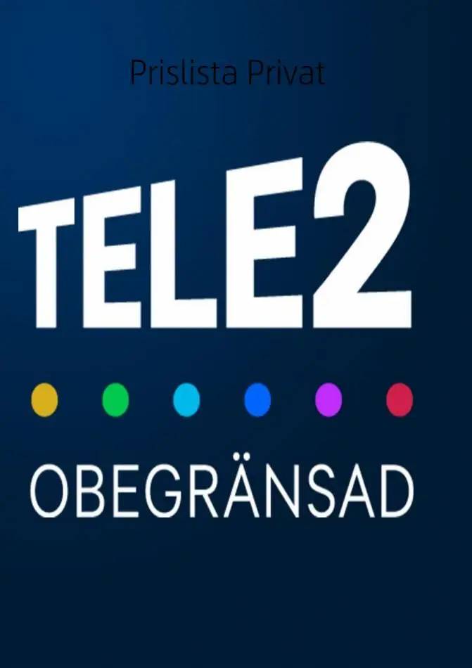 Tele2 Prislista