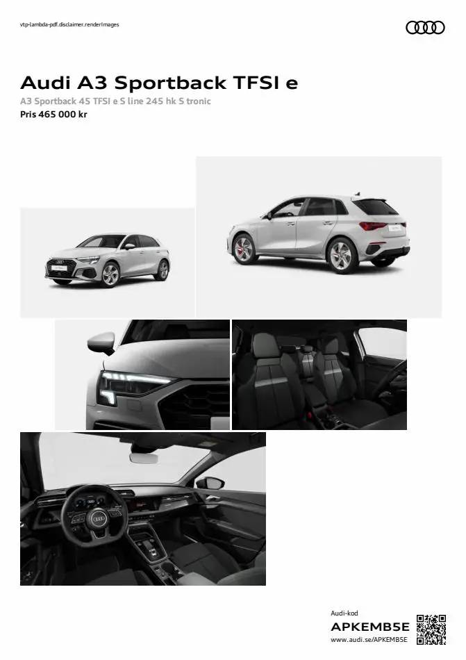 Audi A3 Sportback TFSI e