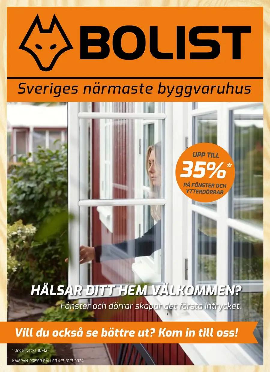 Upp till 35%* på fönster och ytterdörrar !